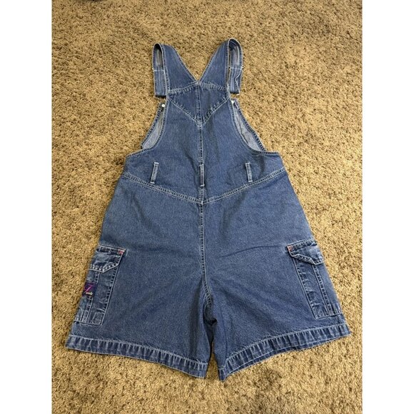 Vintage LOONEY TUNES Tweety Bird Shortalls Jumper Shorts Y2k 90s Oversized SMALL - Picture 3 of 10